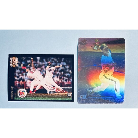 Other - Jim Abbott  CA Angels -1991 Looney Tunes hologram  & '93 Upper Deck 5th Ann #A4